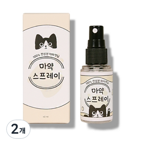 정글몬스터 마약스프레이 캣글라스, 마따캣닢, 40ml, 2개
