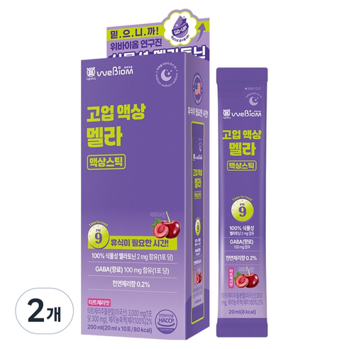 위바이옴 정품 고업 액상 멜라 10p, 2개, 200ml