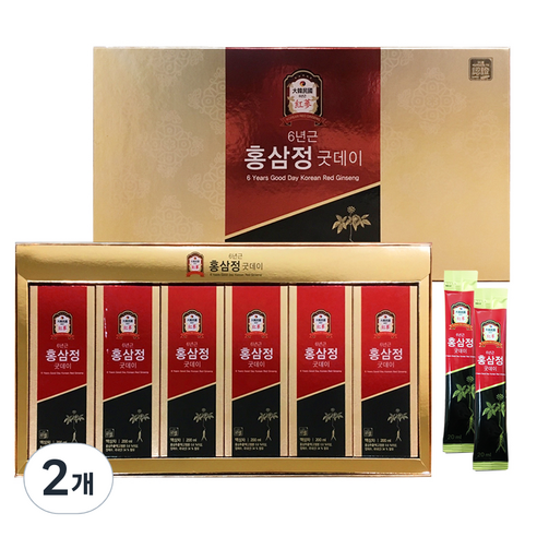 6년근 굿데이 홍삼정 60p, 2개, 1200ml