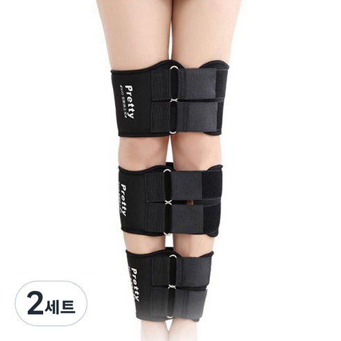 종아리벨트 + 무릎벨트 + 허벅지벨트 레그라인 고정세트 L, 2세트