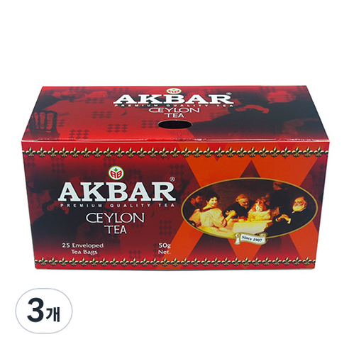 아크바 실론 홍차, 2g, 25개입, 3개