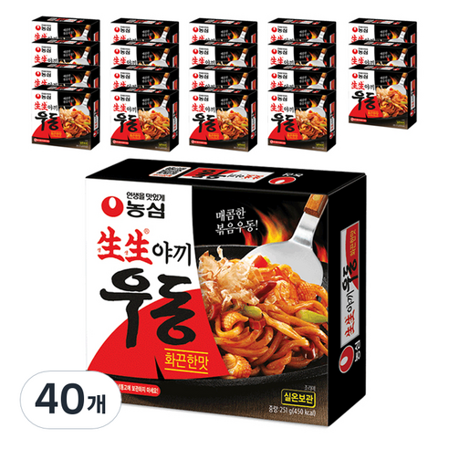 생생우동 야끼우동 화끈한맛 251g, 40개