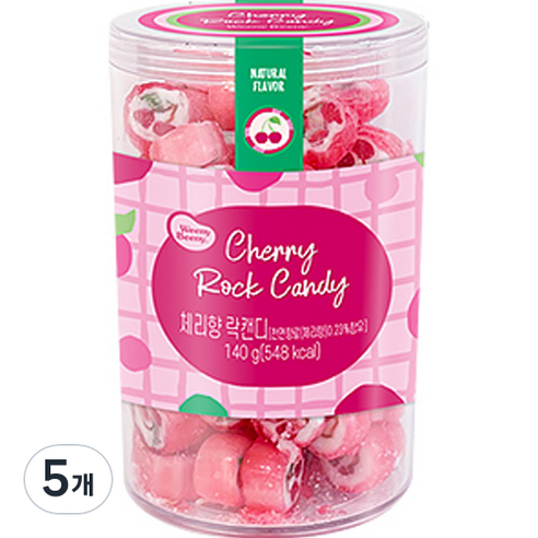 위니비니 락캔디 체리향, 5개, 140g