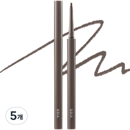 삐아 라스트 오토 젤 아이라이너 슬림 0.1g, 뮤트브라운S, 5개