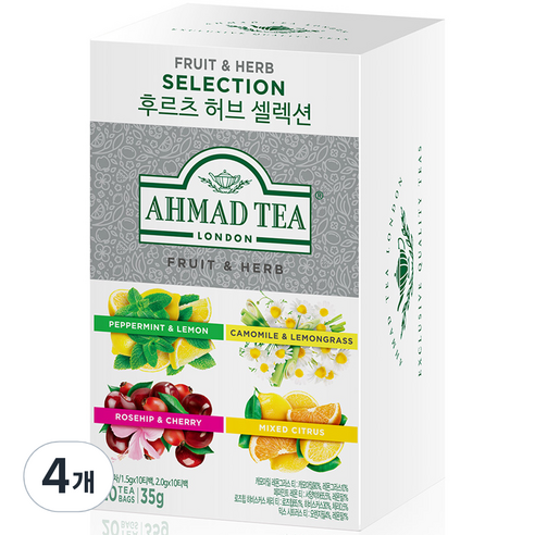 아마드티 후르츠 허브 셀렉션 20티백, 35g, 4개, 1개입