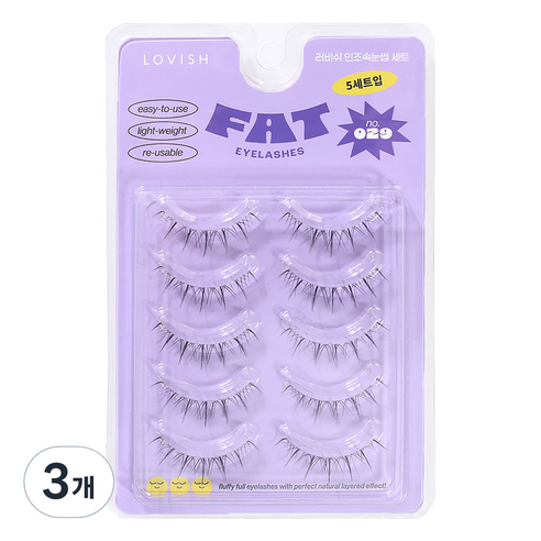 러비쉬 FAT 인조 속눈썹 29호, 3개