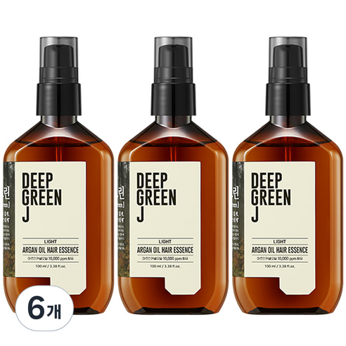 제이숲 딥그린제이 아르간 오일 헤어 에센스 라이트, 100ml, 6개