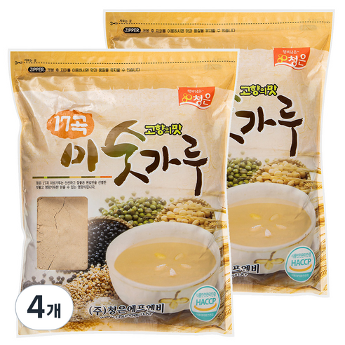 청은 17곡 미숫가루, 1kg, 4개