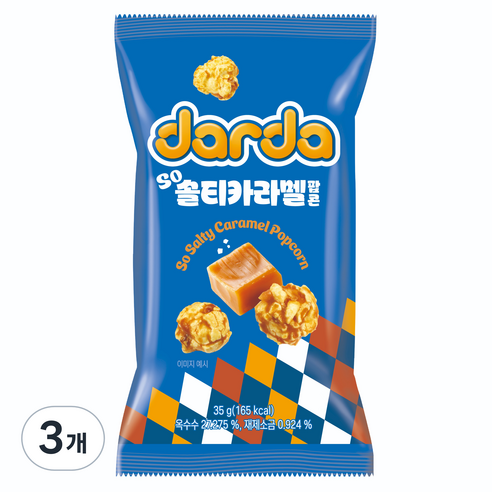 다르다팝콘 SO 솔티카라멜 팝콘, 35g, 3개