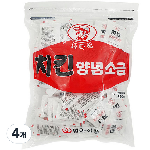 범아뽀빠이 치킨 양념소금 200p, 4개, 600g
