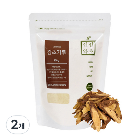 신선약초 감초가루, 2개, 300g