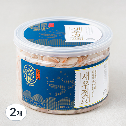 굴다리식품 김정배명인 새우오젓, 500g, 2개