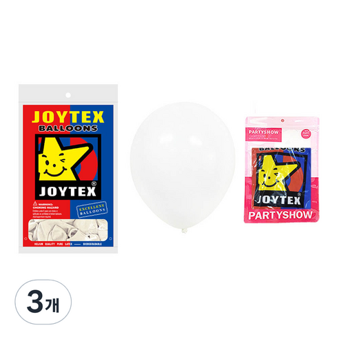파티쇼 수입 스탠다드 풍선 30cm 100p, 화이트, 3개
