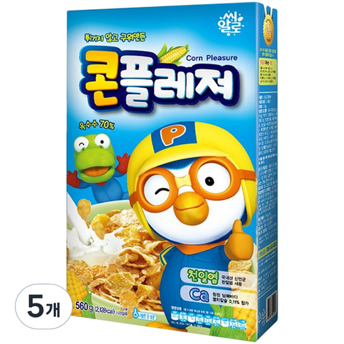 씨알로 뽀로로 콘플레져 시리얼, 560g, 5개
