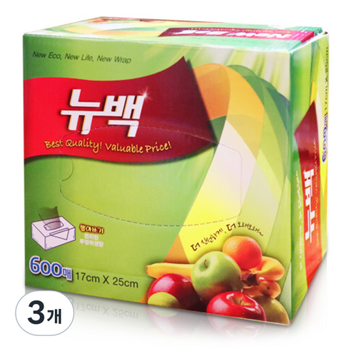 뉴랩 위생백, 미니(XS), 600개입, 3개