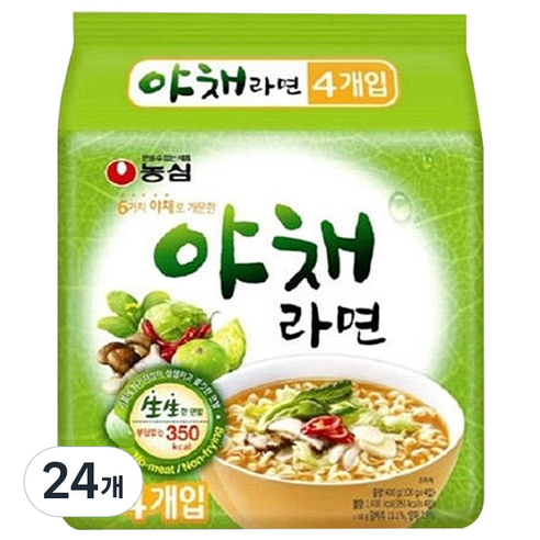 농심 야채라면 100g, 24개