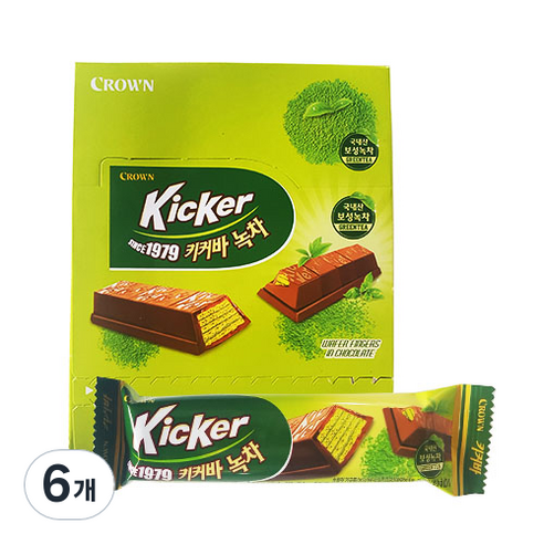 크라운 키커바 녹차 스니커즈, 450g, 6개