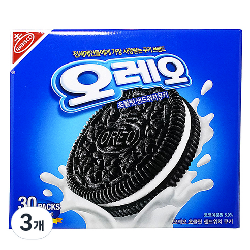 동서 오레오 화이트 샌드위치 쿠키, 1.5kg, 3개