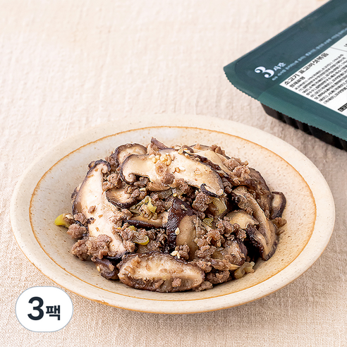 집반찬연구소 한우 표고버섯 볶음, 100g, 3팩