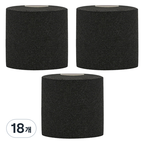 크리다 언더랩 근본 스포츠테이프 7cm x 10m 블랙, 18개, 1개입