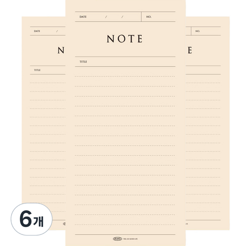 플레픽 팝업 스탠드 메모지, 18 노트, 6개
