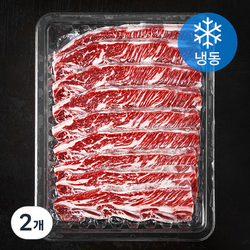 미트엔조이 미국산 LA식 꽃갈비 (냉동), 1.4kg, 2개