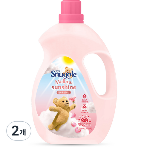 스너글 햇빛건조향 멜로우 선샤인 섬유유연제, 2개, 4L