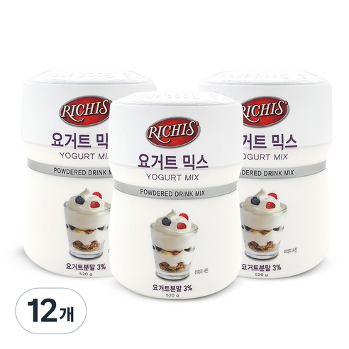 (주)동서 리치스 요거트 믹스, 520g, 1개입, 12개
