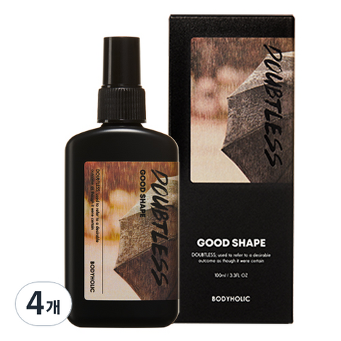 바디홀릭 다우트리스 라인 바디미스트 굿 셰이프 우디향, 100ml, 4개
