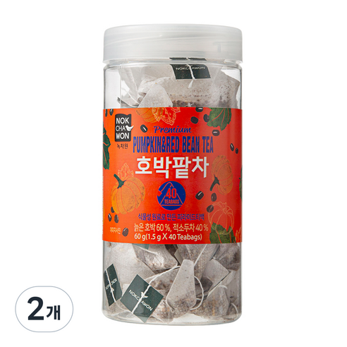 녹차원 호박팥차, 1.5g, 40개입, 2개