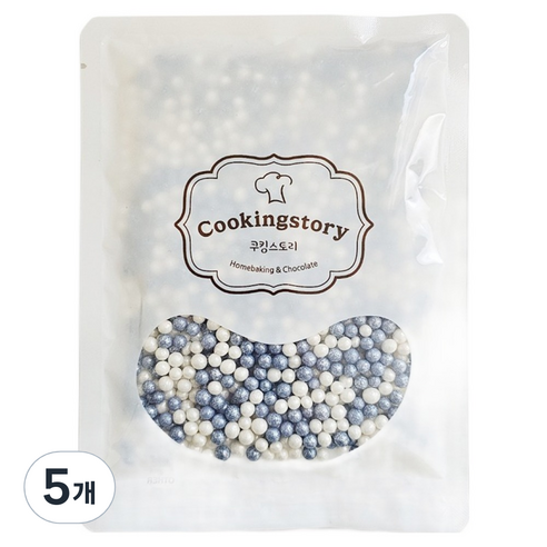쿠킹스토리 트윙클 펄 블루 푸드컬러 화이트블루 아라잔, 100g, 5개