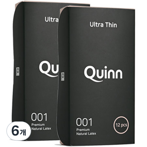 Quinn 001 울트라씬 일반형 콘돔, 12개입, 6개