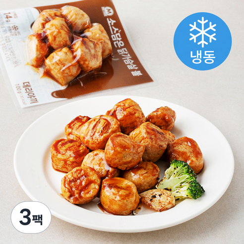 미트리 소스담은 닭가슴살 볼 데리야끼 (냉동), 100g, 3팩