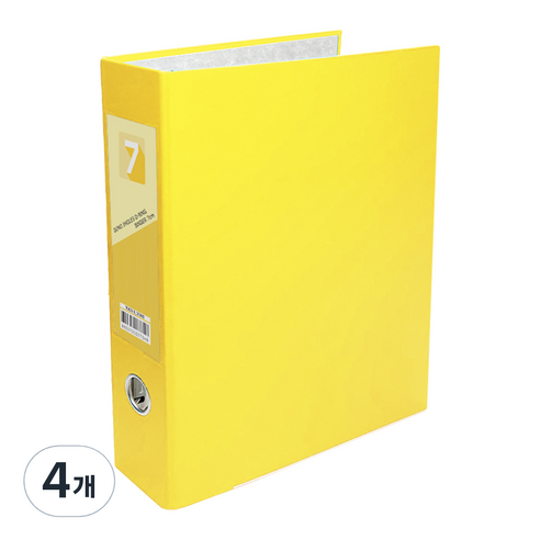 투코비 도노 D링 바인더 3공 A4 7cm, 노랑, 4개