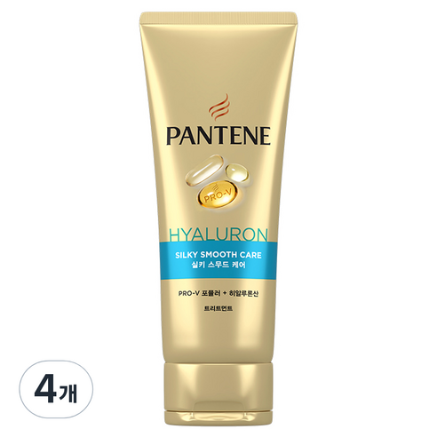 팬틴 히알루론산 실키 스무드 케어 트리트먼트, 220ml, 4개