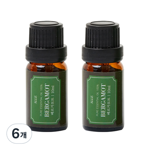 알레 비건 아로마 에센셜 오일 베르가모트, 10ml, 6개