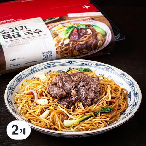 마이셰프 싱가포르관광청 소고기 볶음 국수, 560g, 2개