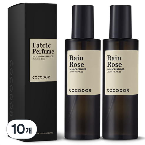 코코도르 룸 앤 패브릭 퍼퓸 섬유탈취제, 250ml, 10개, 레인 로즈
