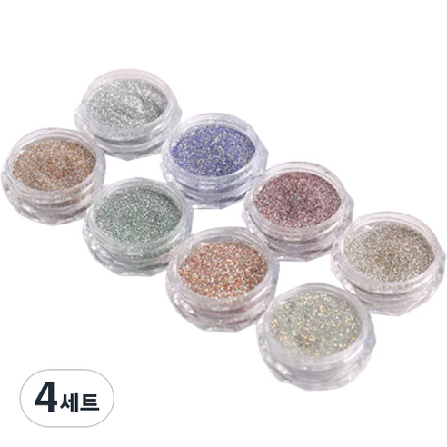 반사 글리터 8종 세트, 혼합색상, 4세트