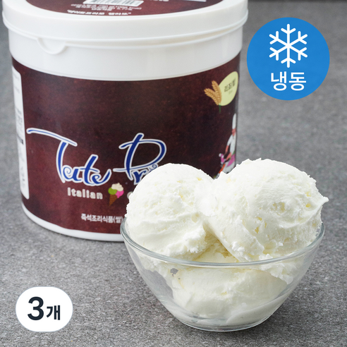테이트프리모 젤라또 리조 쌀 (냉동), 750g, 3개