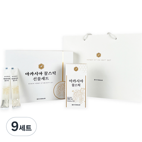 한국양봉 아카시아 꿀스틱 30p + 쇼핑백, 360g, 9세트