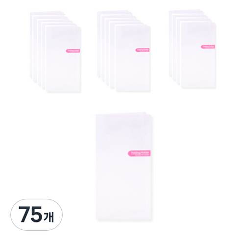 희망사무포인트 PP 3단폴딩홀더 HA2130, 투명, 75개