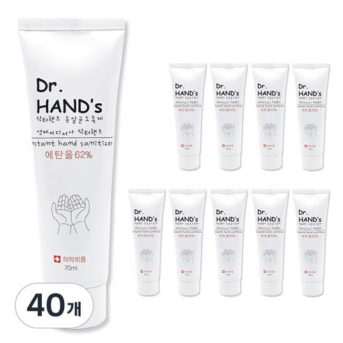 닥터핸즈 손소독제, 70ml, 40개