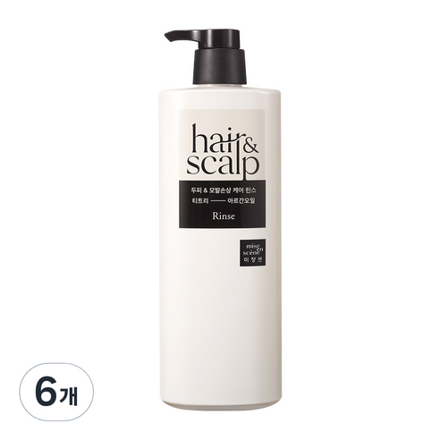 미쟝센 헤어 앤 스칼프 두피 앤 모발손상 케어 린스, 6개, 750ml