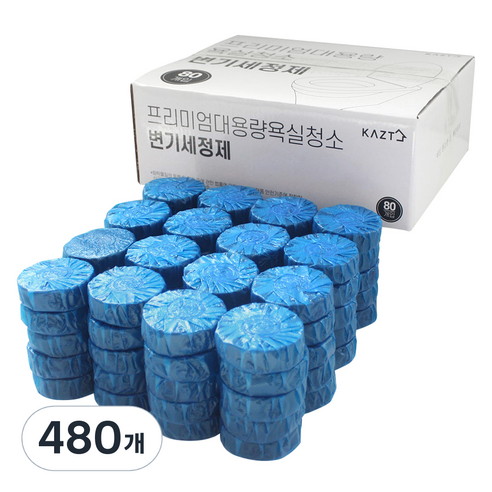 가쯔 프리미엄 대용량 욕실 청소 변기 세정제, 50g, 480개