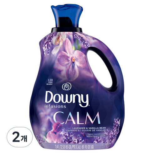 다우니 인퓨전 캄 섬유유연제 라벤더 앤 바닐라빈, 2.4L, 2개