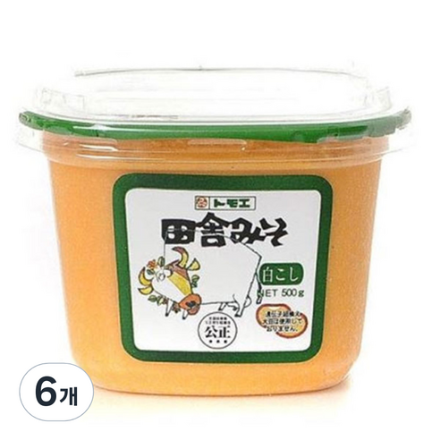 토모에 이나카 시로 미소 백된장, 500g, 6개