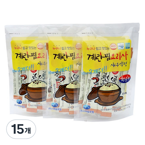 계란찜 요리사 새우 액젓 조미료 12p, 120g, 15팩