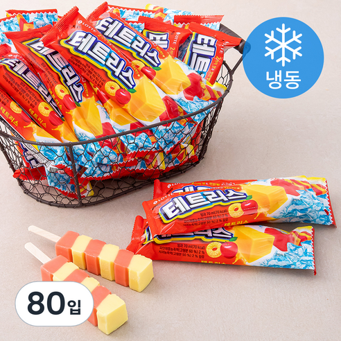 롯데웰푸드 테트리스바 (냉동), 70ml, 1개입, 80개