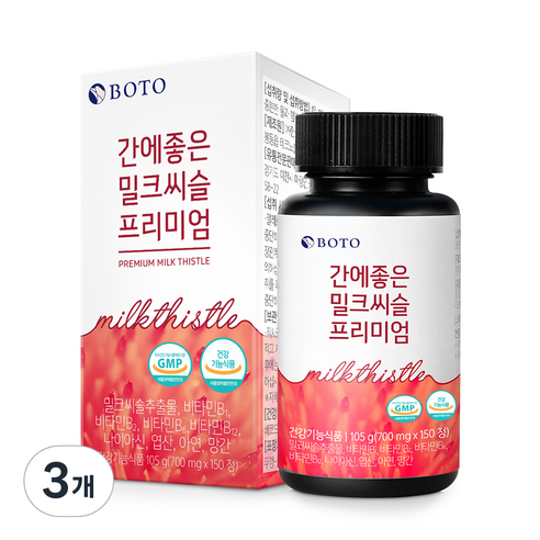 보뚜 간에좋은 밀크씨슬 프리미엄, 150정, 3개